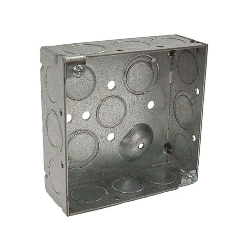 raco 4 galvanized steel square electrical box|4 galvanized electrical boxes.